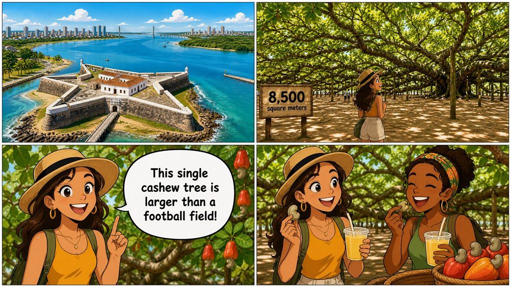 Tirinha da missão O maior cajueiro do mundo, em Natal, RN