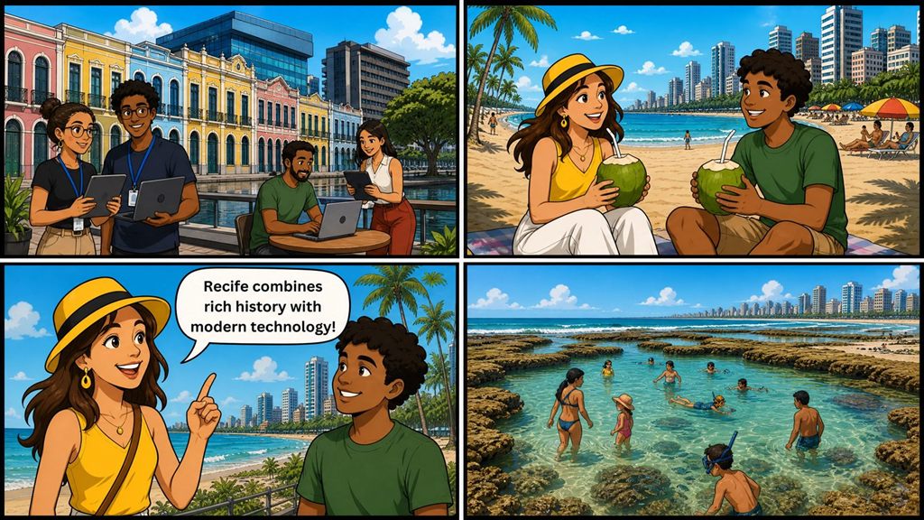 Tirinha da missão O frevo, em Recife, PE