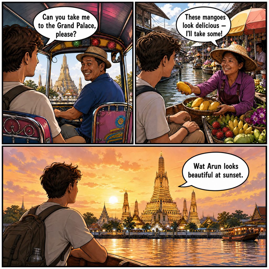 Tirinha da missão Bangkok Adventure, em Bangkok, Thailand