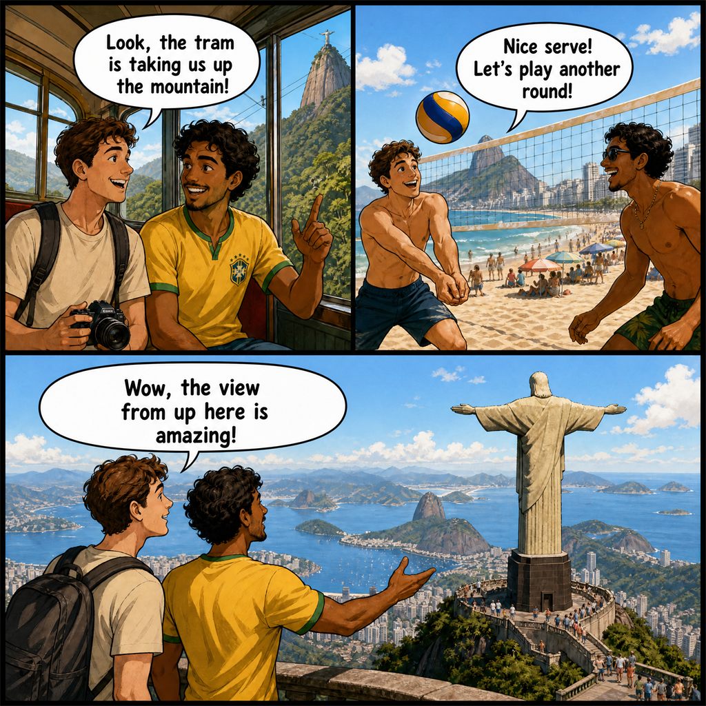 Tirinha da missão Rio de Janeiro Adventure, em Rio de Janeiro, Brazil